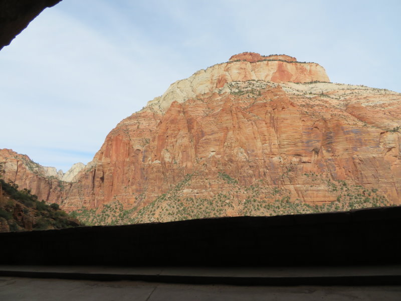 Zion Canyon: Long Tunnel: Veiw through window